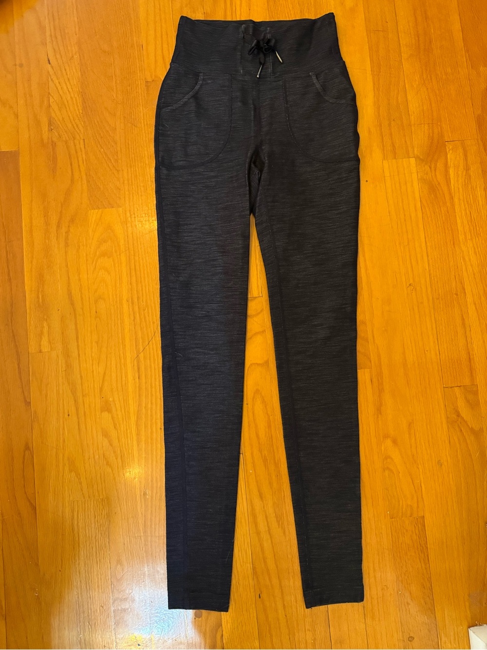 lululemon athletica Black High-Waist Knit Leggings with Drawstring